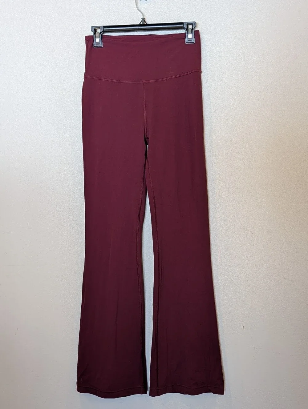 Lululemon Groove Super High Rise Flared Pant Nulu Red Merlot Size 8 Yoga